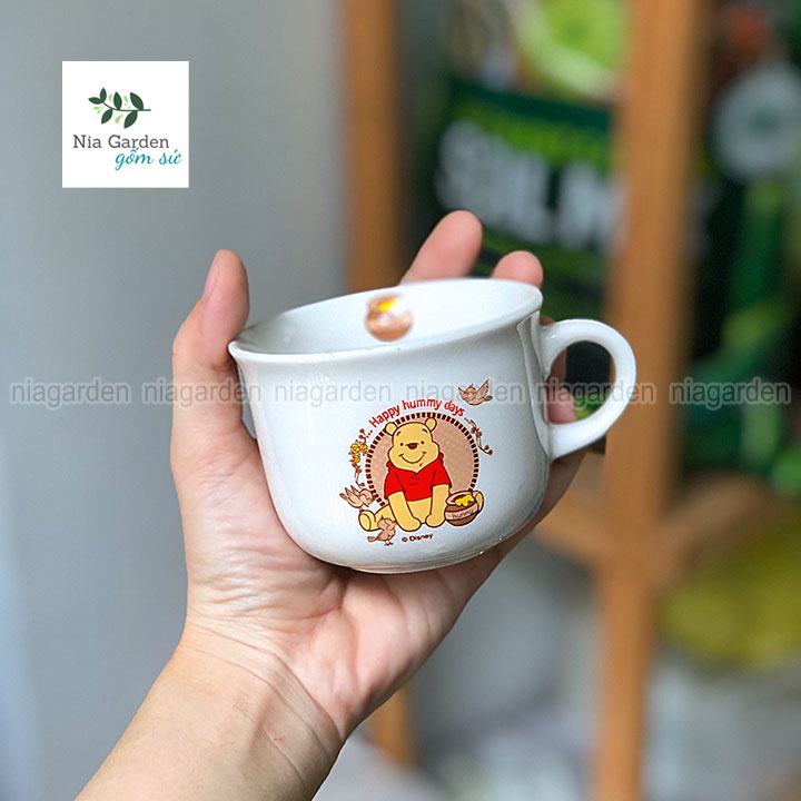 Ly trà cà phê gốm sứ dễ thương nhiều mẫu Nia Gốm Sứ GS1