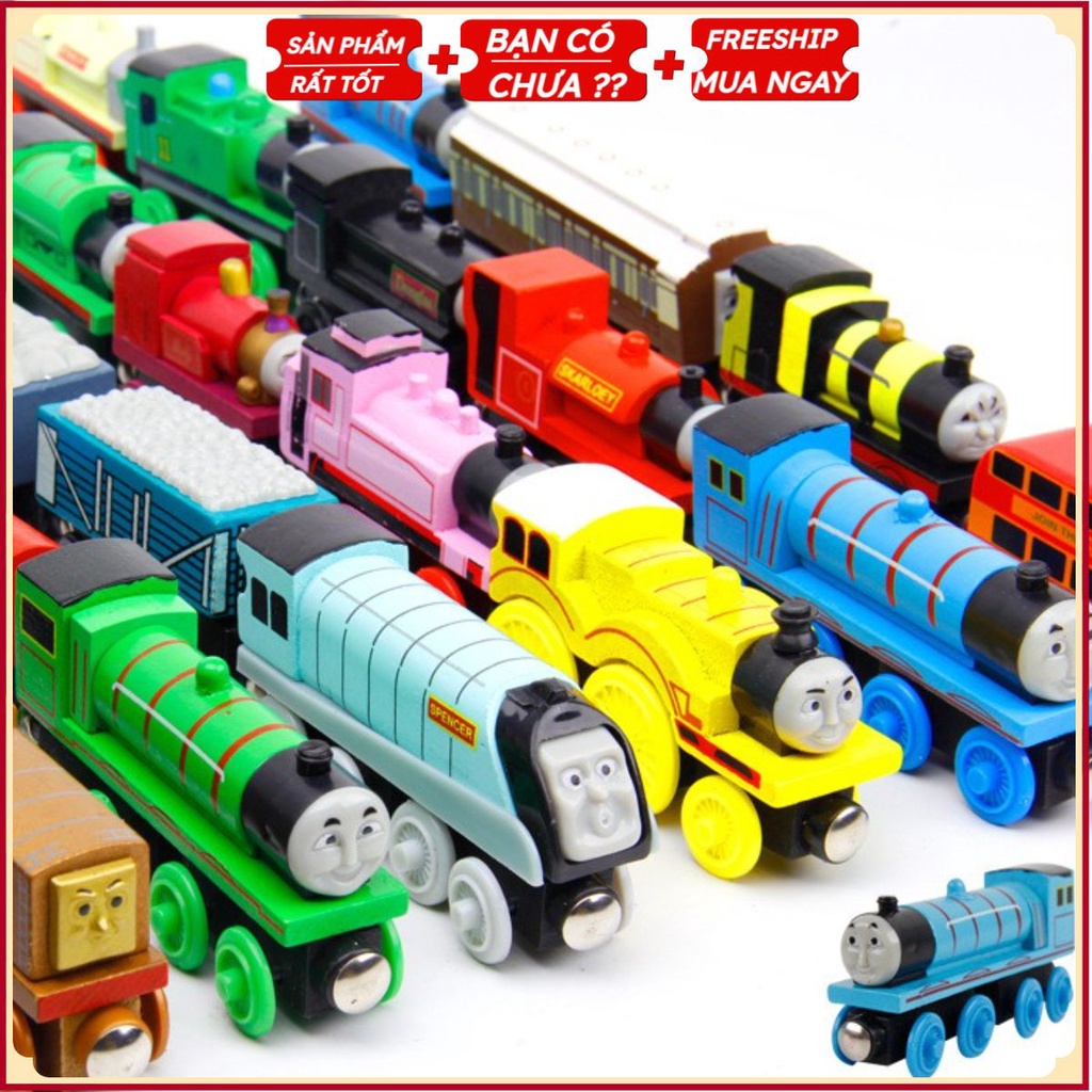 Xe Lửa Gỗ Đồ Chơi Mô Hình Thú Vị Hoạt Hình Cho Bé Size 7 cm (Random đủ mẫu)