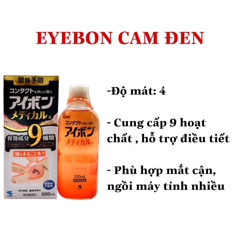 Nước rửa mắt Eyebon W Vitamin Kobayashi Nhật Bản cung cấp dưỡng chất, rửa sạch bụi bẩn, làm dịu nhức mỏi mắt