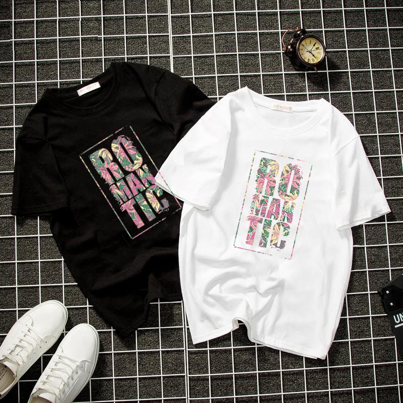 Áo thun unisex form rộng họa tiết romantic thời trang cá tính vải dày mịn 2019T1353