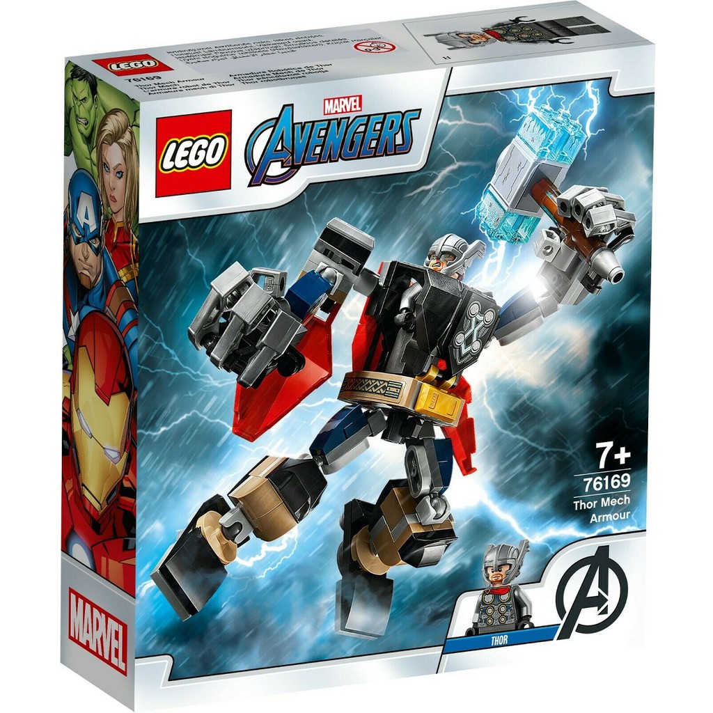 Bộ lắp ráp Chiến Giáp Thần Sấm Thor - LEGO Marvel 76169 (139 Chi Tiết)