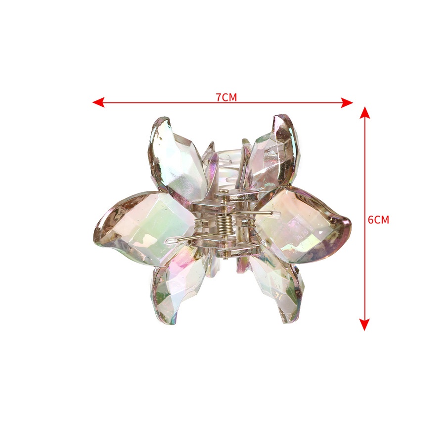 Kẹp Tóc Càng Cua Trong Suốt Bằng Nhựa Acrylic Hình Hoa Dễ Thương Phong Cách Hàn Quốc Cho Nữ