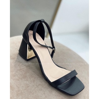 Sandal mũi vuông gót nẹp gold TH135- Kachi House