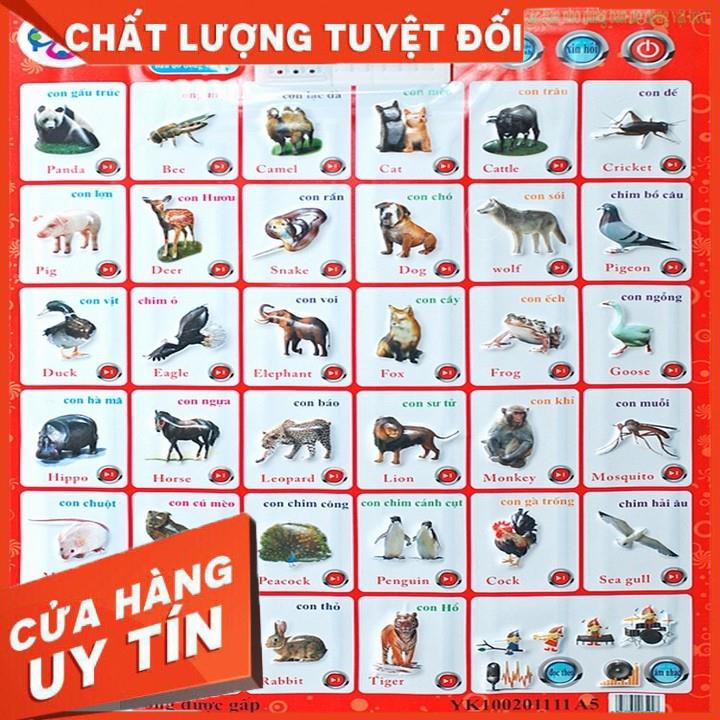 Bảng chữ cái điện tử 2 mặt phát nhạc đánh vần cho bé