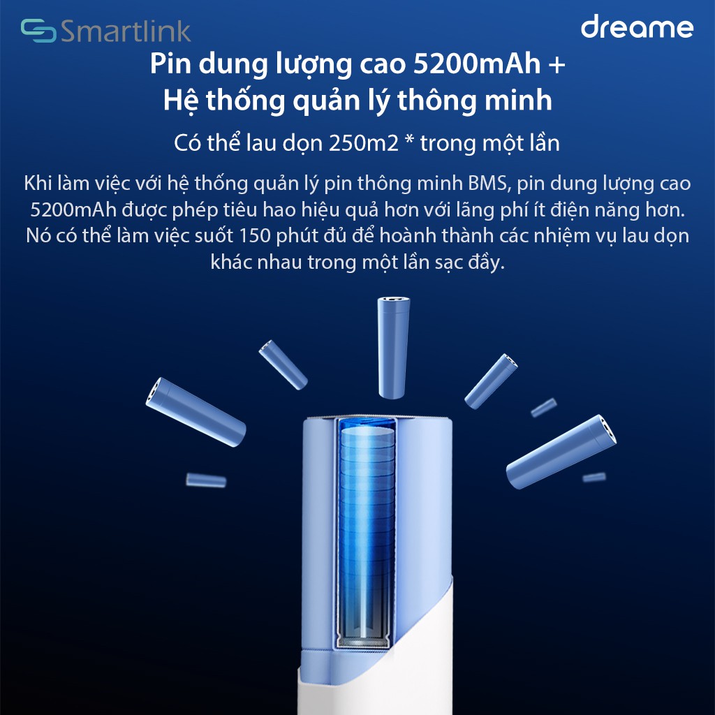Robot hút bụi, lau sàn thông minh Dreame D9 - Lực Hút 3000 PA - Bản quốc tế chính hãng