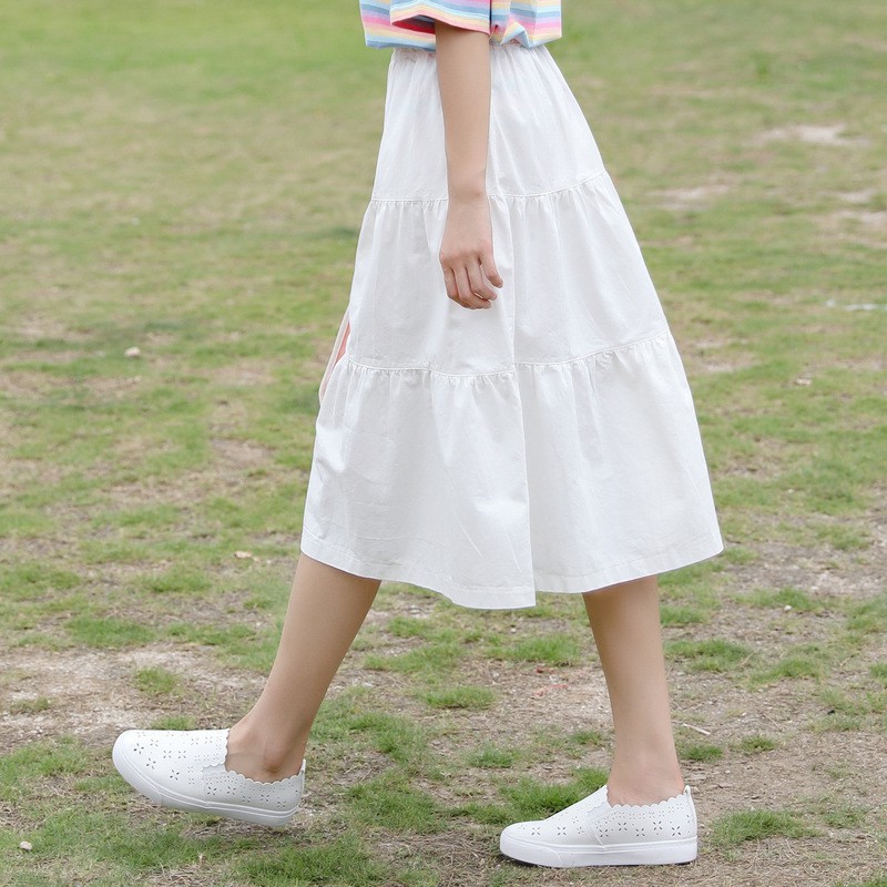 Chân váy Xèo dài ba tầng Qua Gối Madela kiểu điệu Có lót xịn xò, Váy đầm dài qua gối kiểu dáng vintage CVD3T | BigBuy360 - bigbuy360.vn