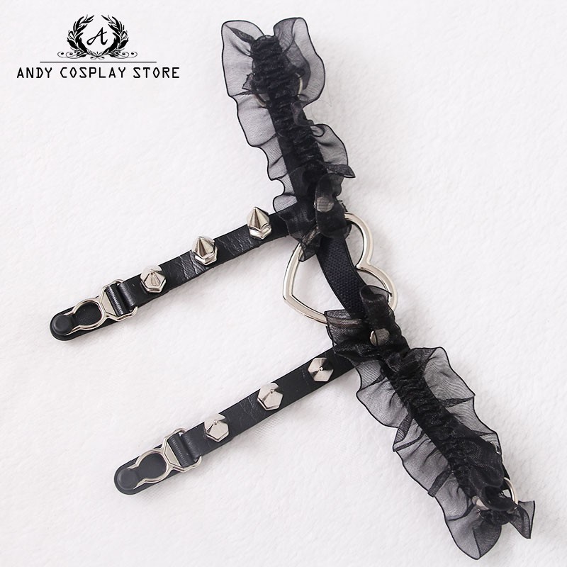 [CÓ SẴN] Dây đeo/ choker đùi trái tim viền ren