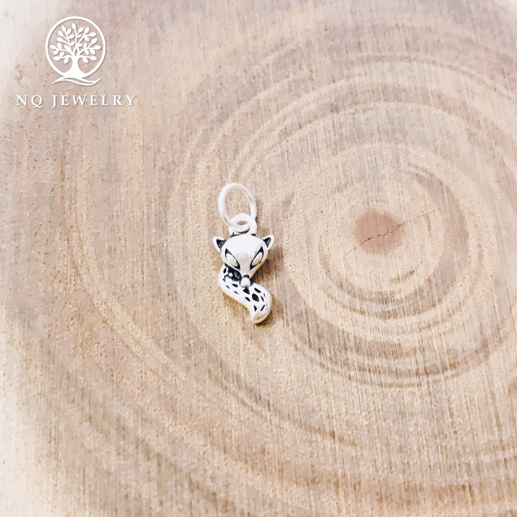 Charm bạc hình hồ ly treo - NQ Jewelry