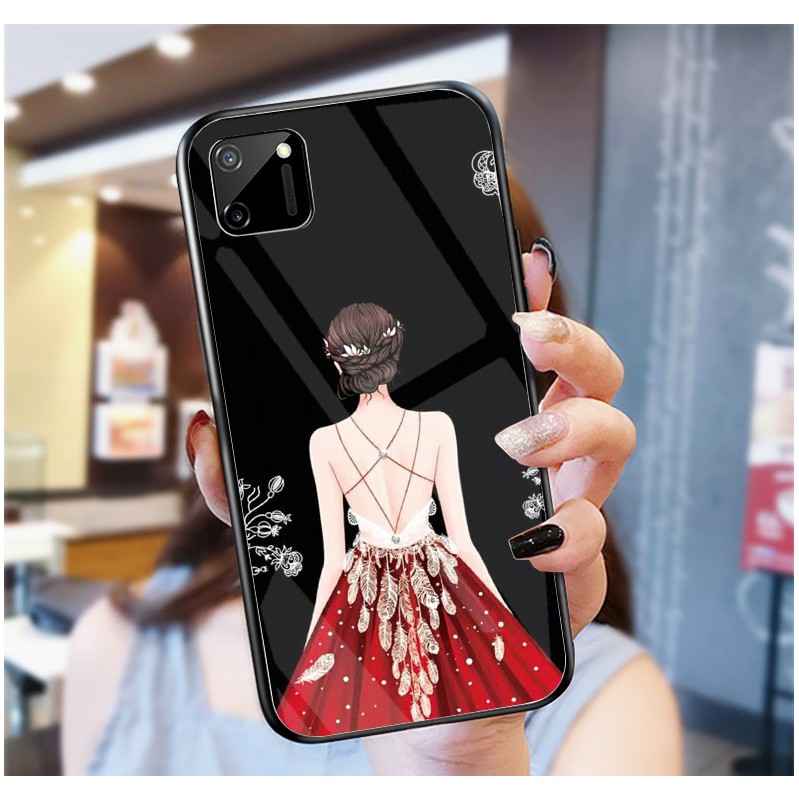 Ốp Lưng REALME C11 ,C21y ,C11 2021, C20, C25Y mặt kính cường lực cao cấp