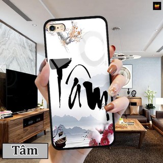 Ốp lưng kính 3D iPhone 6 Plus in chữ thư pháp ý nghĩa hot