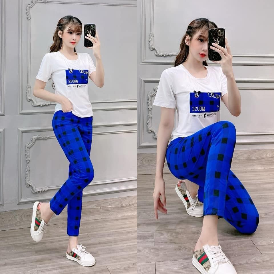 Set Đồ Cotton Thể Thao - Logo Thêu - SP Y Hình