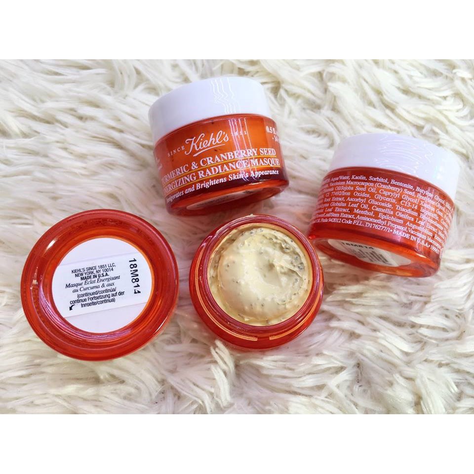 Mặt nạ nghệ Kiehls Turmeric &amp; Cranberry Seed Energizing Radiance Masque 14ml