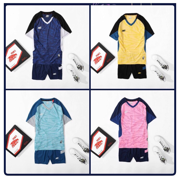 Bộ quần áo bóng đá không Logo Freedom thun mè mịn RIKI- 4 MÀU
