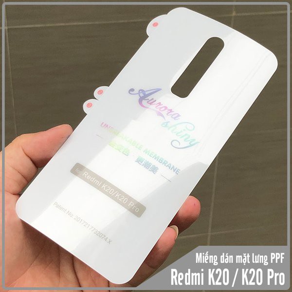 Miếng dán dẻo PPF mặt sau cho Xiaomi Redmi K20/ K20 Pro