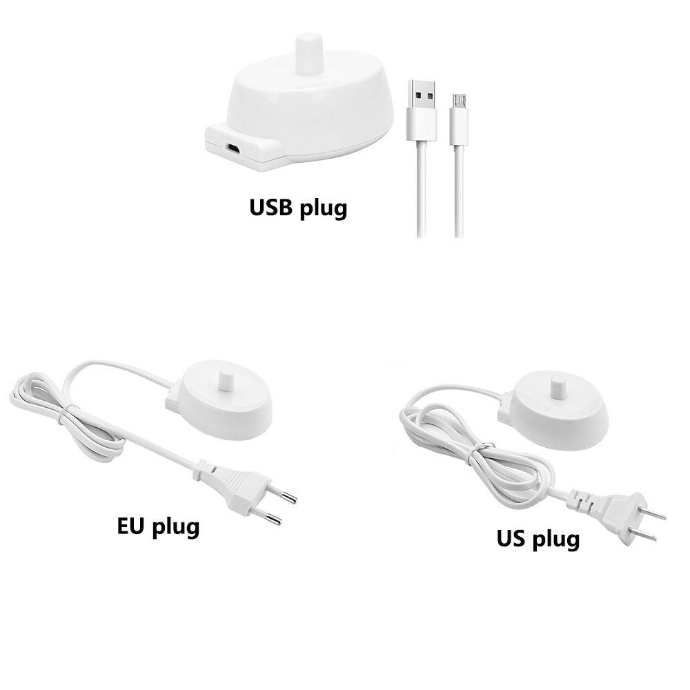 Myron  USB/EU/US Plug Electric Toothbrush Charging Base Travel Portable Charger Dock