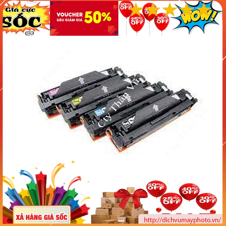 Hộp mực màu HP202, CF500A/CF501A/CF502A/CF503A (BK/C/Y/M) INECO