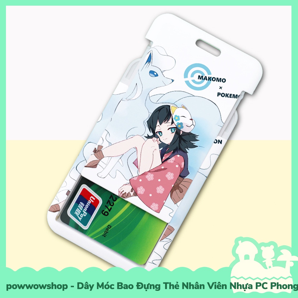 [Sẵn VN - Hỏa Tốc] Dây Móc Bao Đựng Thẻ Nhân Viên Nhựa PC Mẫu Nhân Vật Anime Manga Kimetsu No Yaiba X Pocket