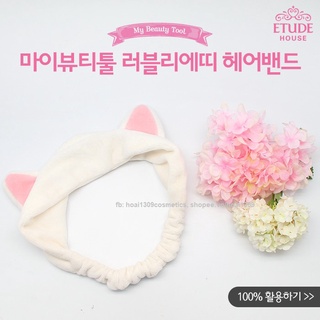 Băng đô rửa mặt Etude, băng đô cài tóc tai mèo nam nữ Etude House, kèm bill web