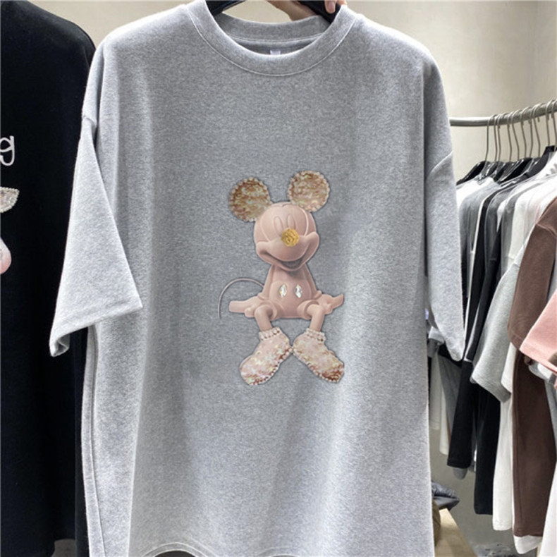 NRVP Áo thun nữ ngắn tay cổ tròn thời trang Hàn 2021