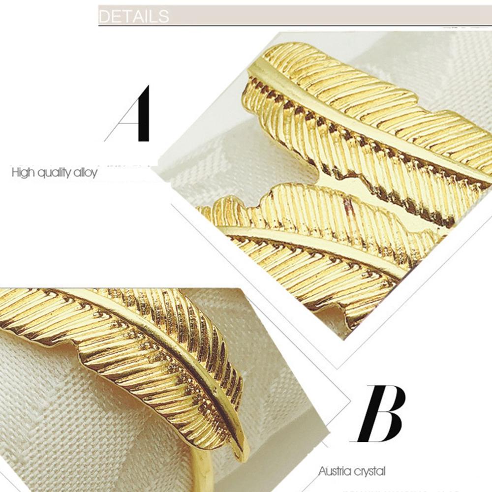 Nhẫn Giữ Khăn Ăn Phong Cách Phương Tây Sang Trọng|Set 5 Kẹp Khăn Ăn Mạ Màu