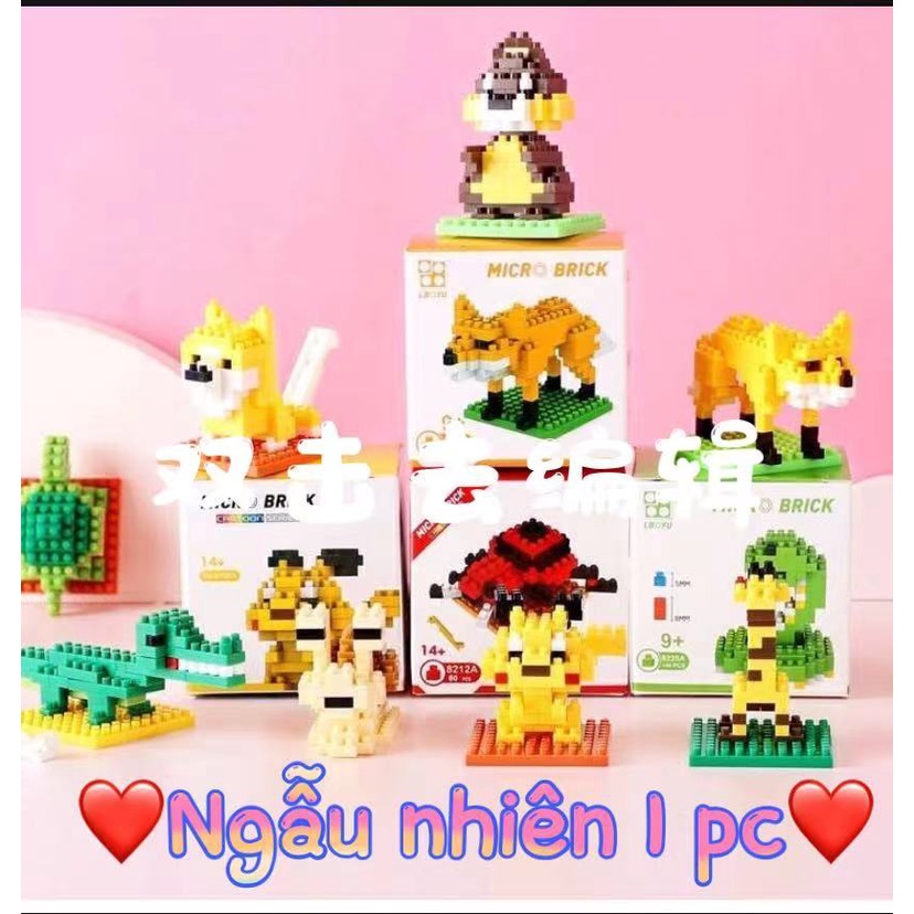 Đồ Chơi Lắp Ráp Mô Hình Nhân Vật Hoạt Hình Ba Chiều mini Dành Cho Bé Trai Bé Gái