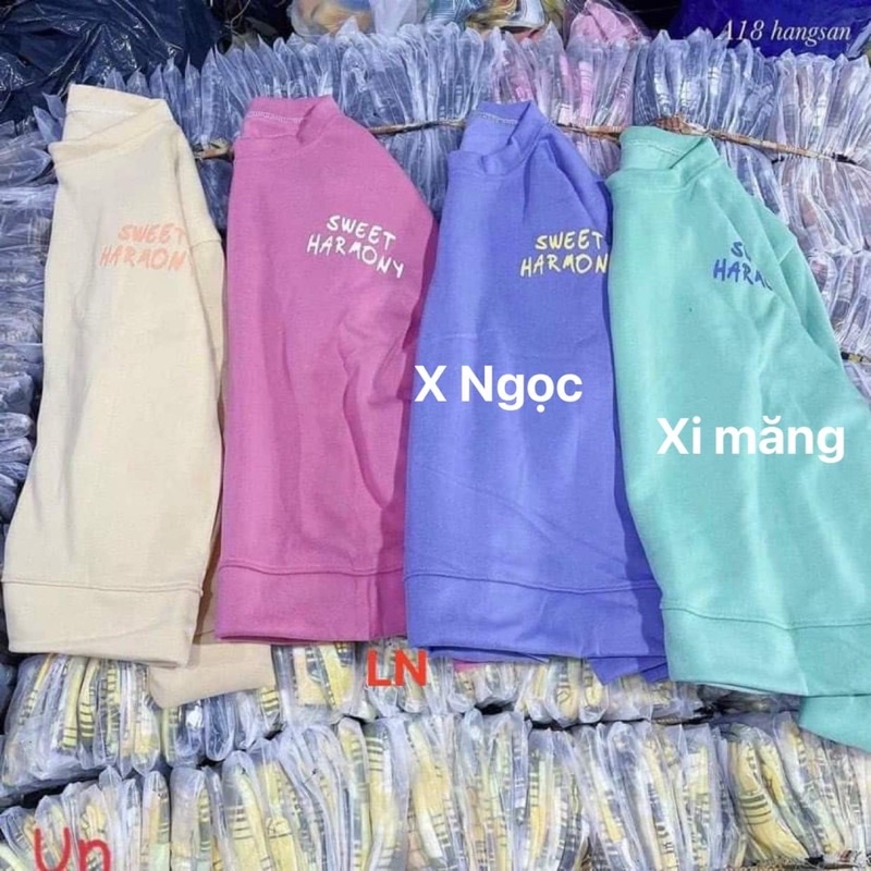 Áo nỉ bo SWEET góc ngực LN11