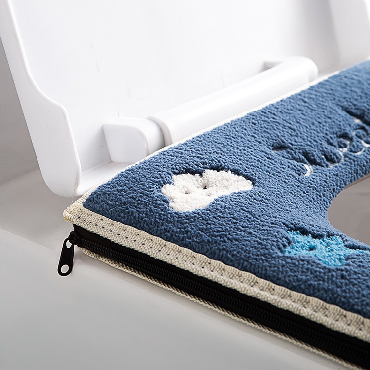 Đệm Cotton Nhung Lót Bệ Ngồi Bồn Cầu Bốn Mùa Thông Dụng Không Mát Mẻ