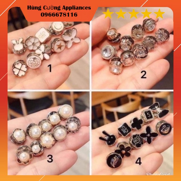 (Siêu rẻ) Set 10 khuy cài áo mini