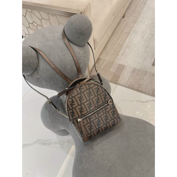 Balo nữ thời trang F.D sz18cm da dập nổi hàng nét đẹp