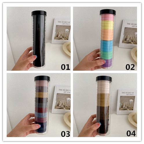 Set 20 Dây Buộc Tóc Co Giãn Nhiều Màu Sắc