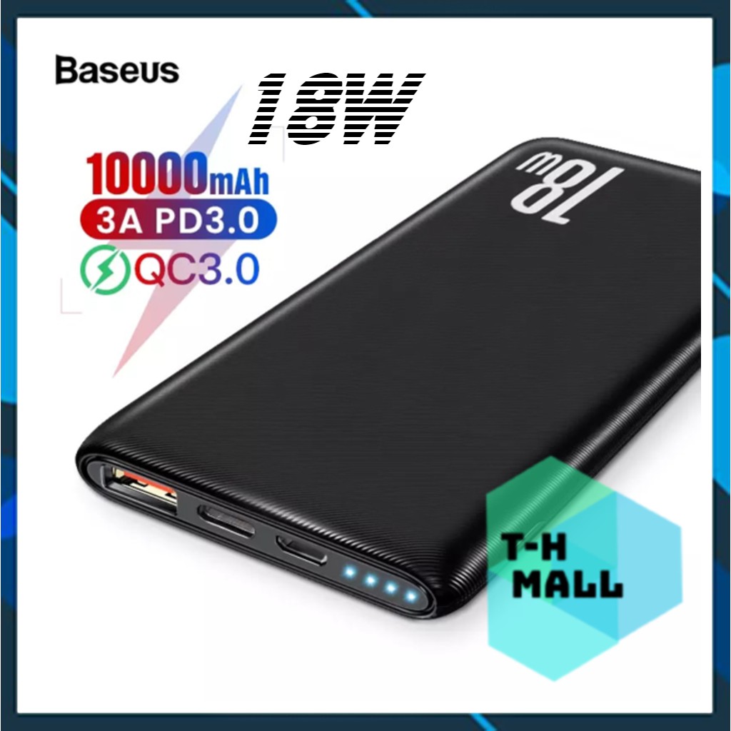 Pin dự phòng sạc nhanh Baseus Bipow 10000mAh PD/QC 18W (Powerdelivery / Quick Charge Power Bank )