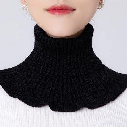 Cổ áo giả dạng đứng bằng len giữ ấm mùa thu và đông giữ ấm chống lạnh chất liệu dệt kim thời trang Hàn Quốc dành cho nữ | BigBuy360 - bigbuy360.vn