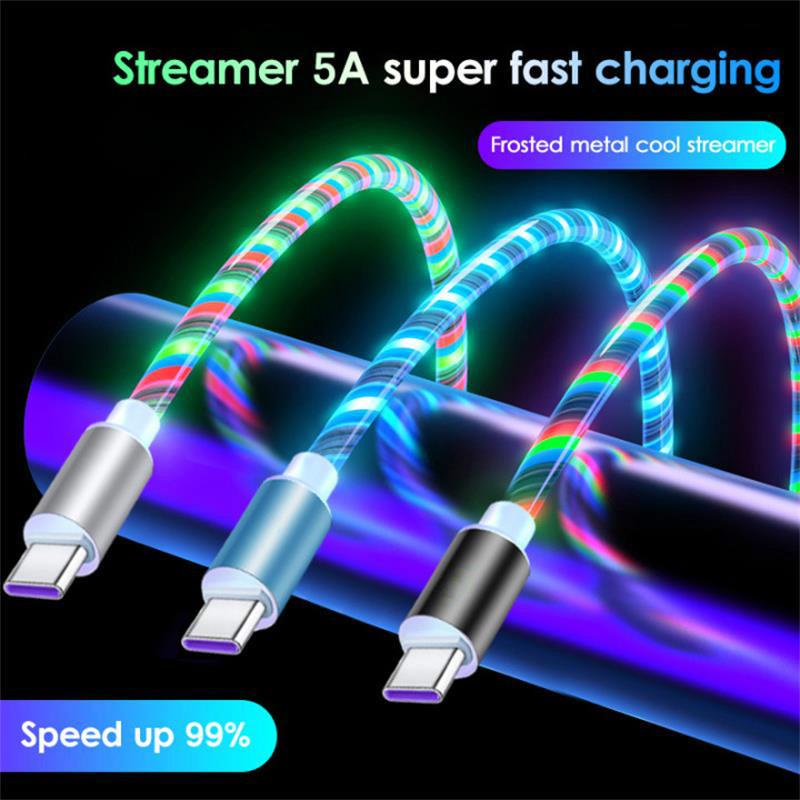 ♣Dây Cáp Sạc Nhanh Type C/Micro USB Có Đèn LED Cho Iphone/android