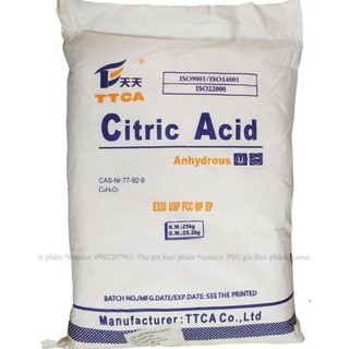 1KG_Axit chanh (axit citric) (E330) anhydrous dùng trong thực phẩm, tẩy trắng, tạo bọt khí, mỹ phẩm, dược phẩm