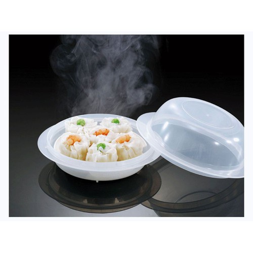 Hộp đựng hấp thực phẩm trong lò vi sóng có nắp đậy SANADA Nội địa Nhật Bản