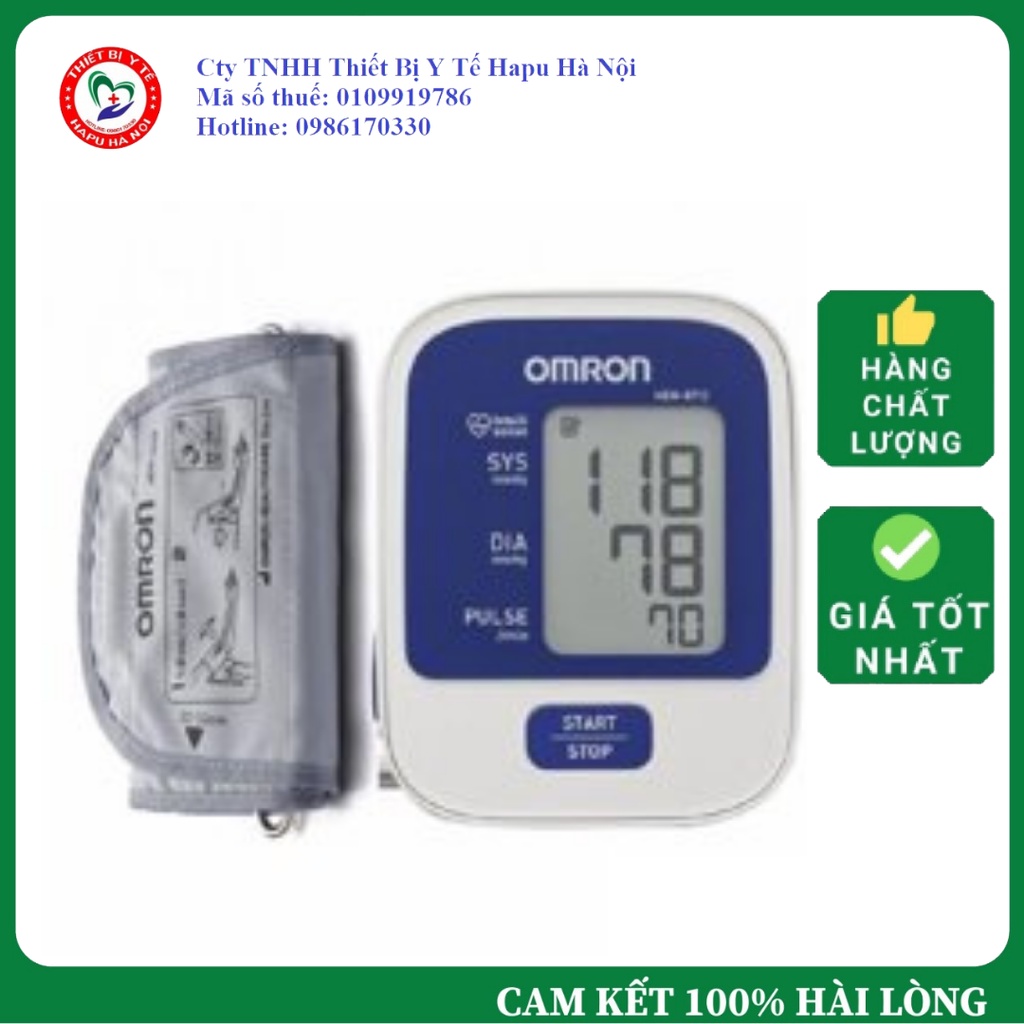 Máy Đo Huyết Áp Điện Tử Omron - Hem 8712 Bắp Tay + Tặng Kèm 2 Đôi Pin
