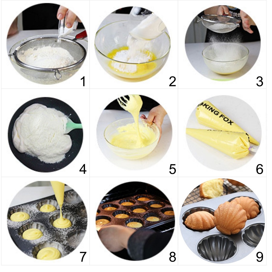Khay khuôn nướng Dụng Cụ Làm Bánh chống dính 12 bánh hình vỏ sò cao cấp - TRAY12SO70