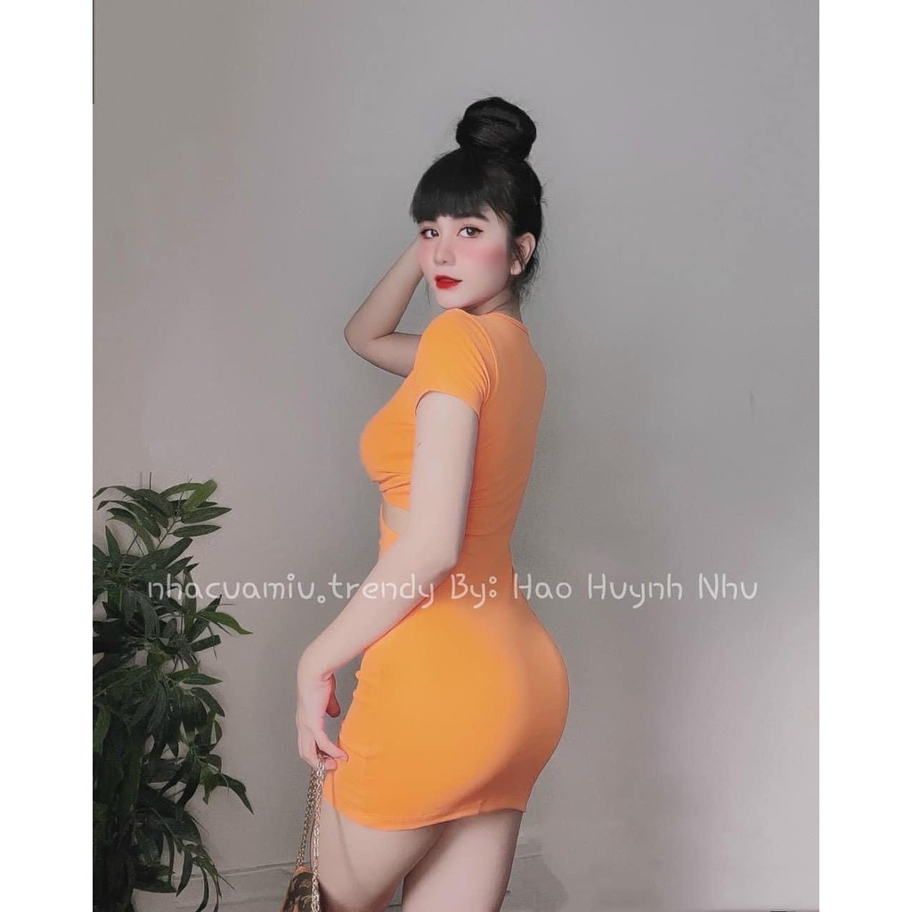 đầm body khoét eo siêu sexy - CarotShop