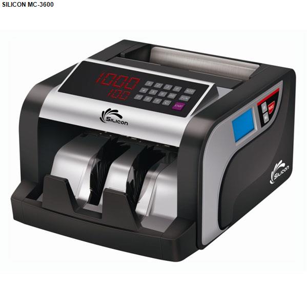 Máy đếm tiền Silicon MC-3600 Hoa Kỳ Nhập Khẩu, tốc độ đếm 1000tờ/phút, 3 màn hình hiển thị, nhân biết nội và ngoại t.ệ