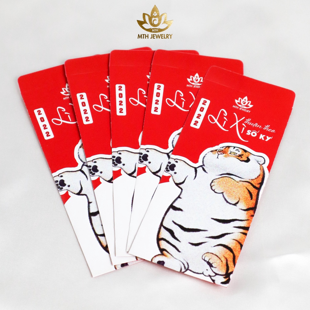 5 Bao Lì Xì Tết 2022 Đẹp Màu Đỏ Hoạt Hình Cute Dễ Thương Độc Lạ Hình Con Cọp - MTH JEWELRY