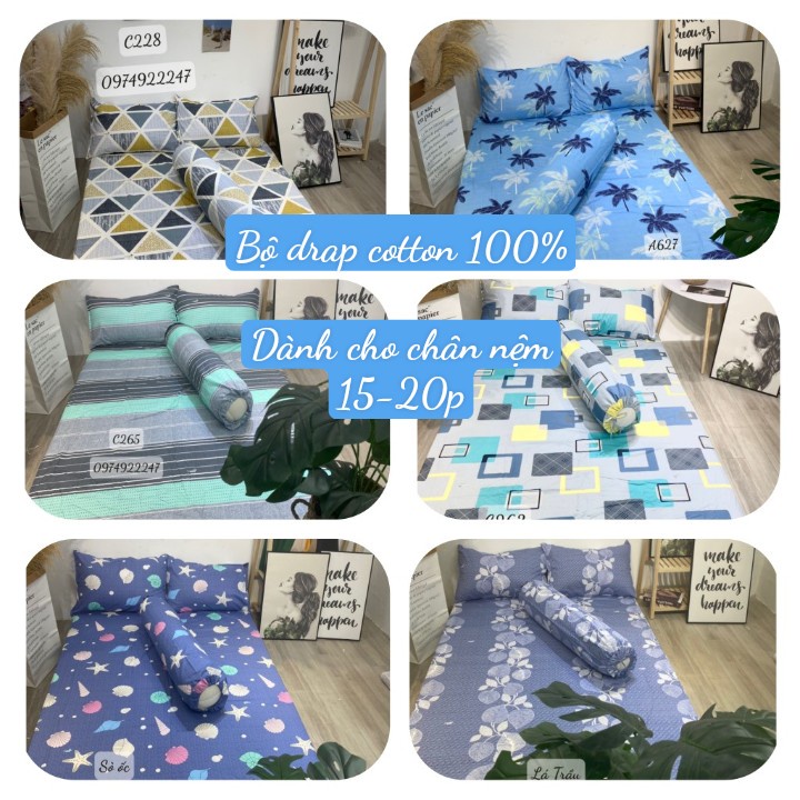 Ga giường Cotton 100% Thắng Lợi chính hãng IN LOGO THẮNG LỢI, không xù lông, không phai màu, nệm (15-20p)