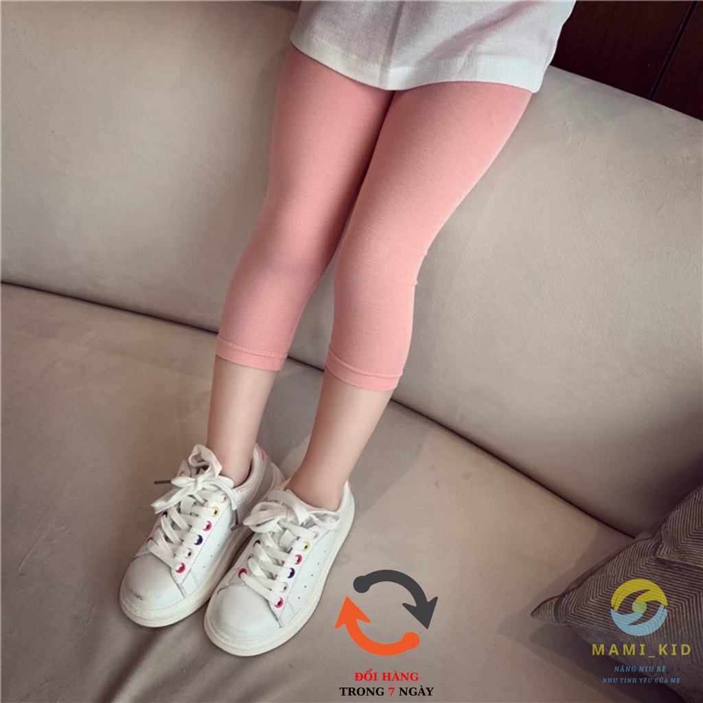 Quần Legging Lửng Cho Bé Gái (DÁNG DÀI Qua Gối) thun tăm SIÊU CO GIÃN 12-45kg mamikid (CÁC MẸ ĐỌC MÔ TẢ CHỌN SIZE Ạ)