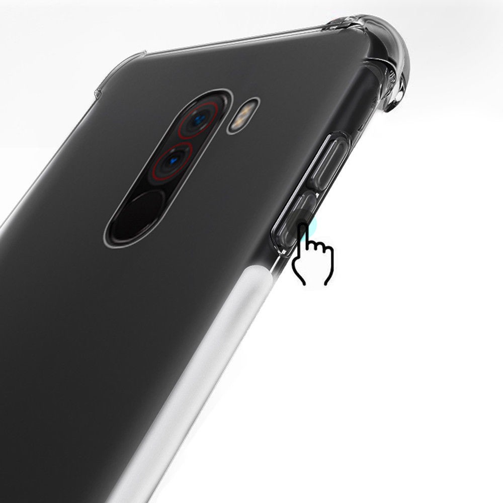 Ốp điện thoại cao su dẻo trong suốt bảo vệ cho Xiaomi Pocophone F1