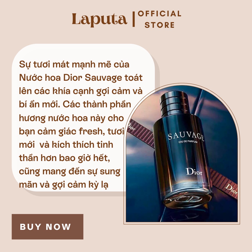 Nước Hoa Nam Sauvage EDP For Men, Mẫu thử 2ml, 5ml, 10ml