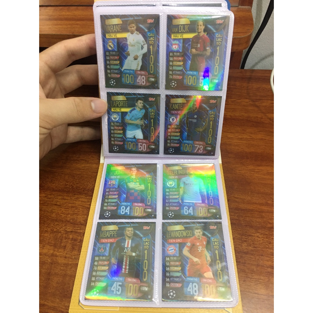 Bộ Sưu Tập 88 Thẻ Cầu Thủ In Album Match Attax 2019-20