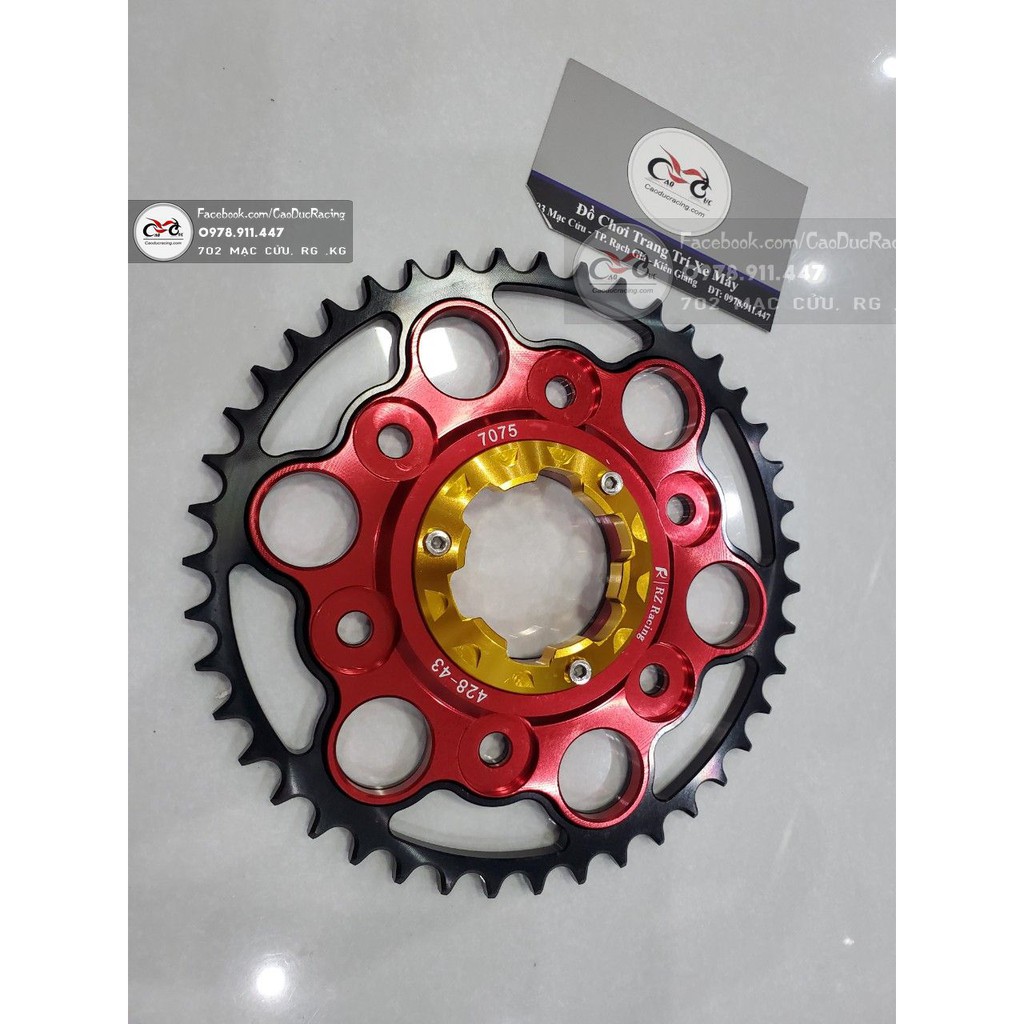 Đồ chơi xe Đĩa tải nhôm EX150 3 Tầng nhôm 7075 size zin 44 răng