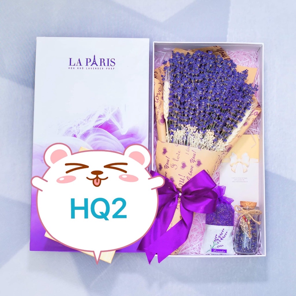 Hộp quà tặng hoa khô lavender HQ2