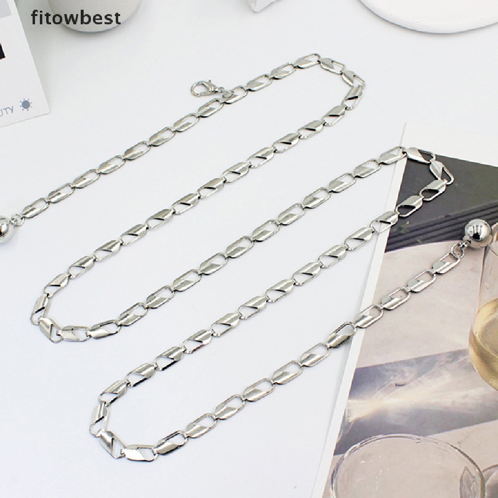 Dây Xích Đeo Hông Bằng Kim Loại Có Thể Điều Chỉnh Thời Trang Cho Nữ