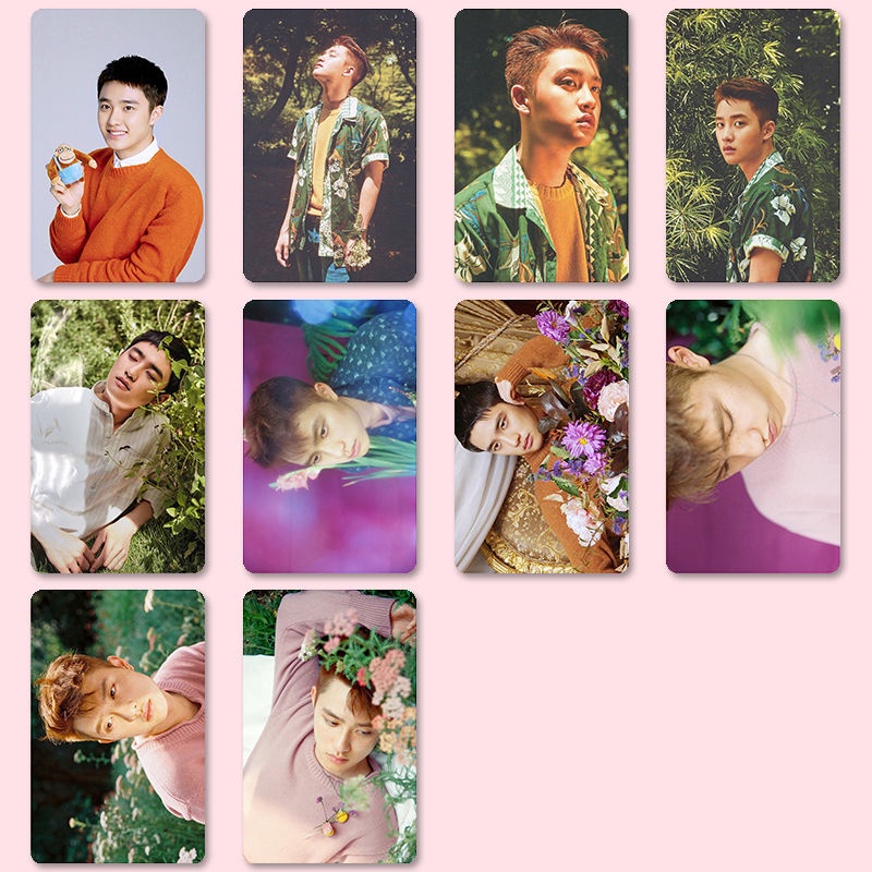 D.o. Nhãn dán thẻ, thẻ nhãn dán doh kyungsoo diy, exo, thẻ sưu tập, 10 cái / bộ, kpop