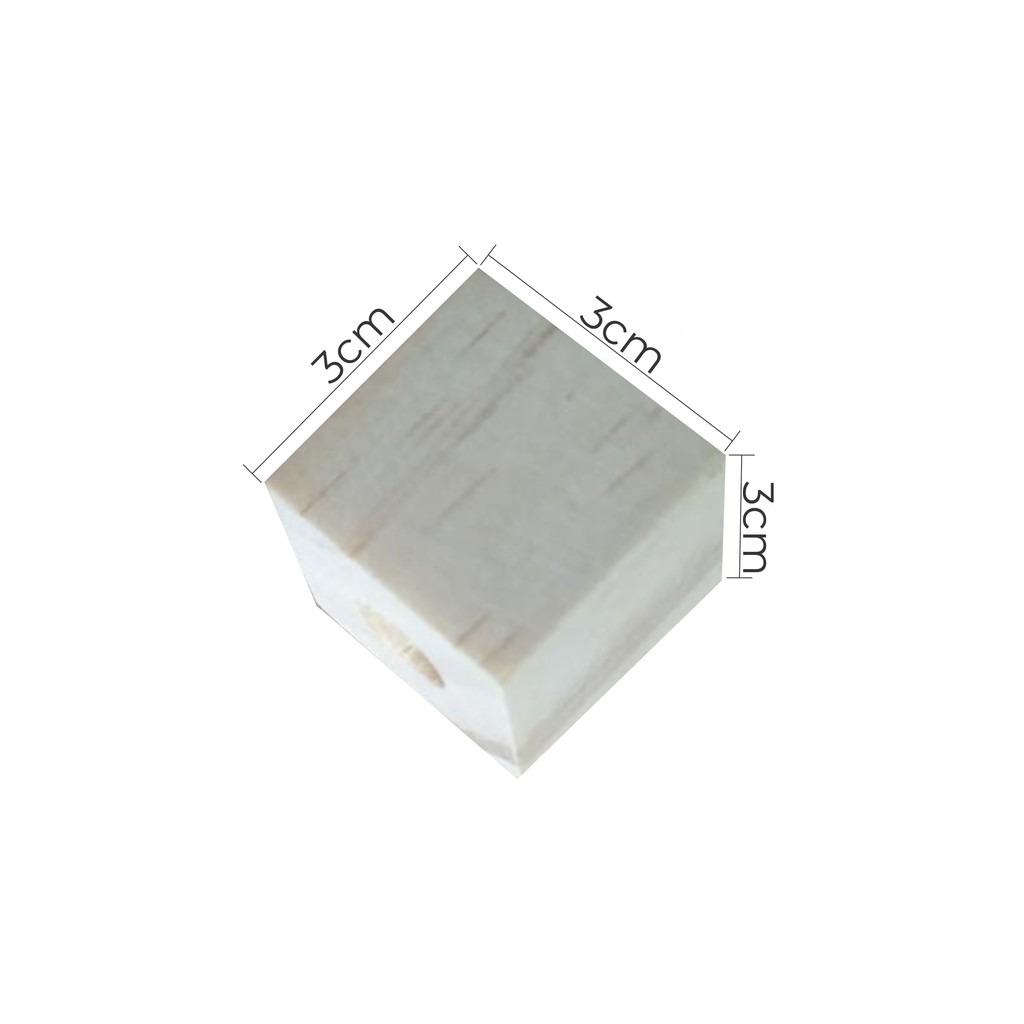 Khối Gỗ Vuông 3x3 X 3cm Tự Lắp Ráp